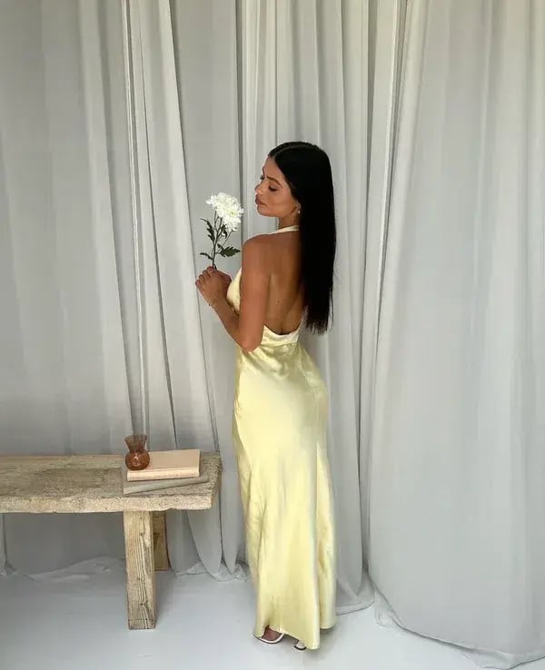 Little JC Boutique Andie Satin Maxi Dress Size S / AU 8 photo 2