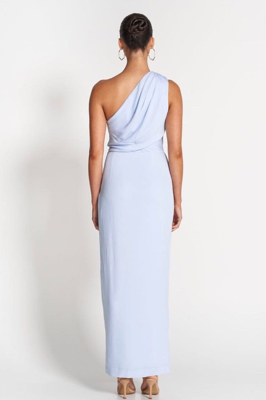 SOFIA THE LABEL MAY DRAPED ONE SHOULDER GOWN - POWDER BLUE photo 3