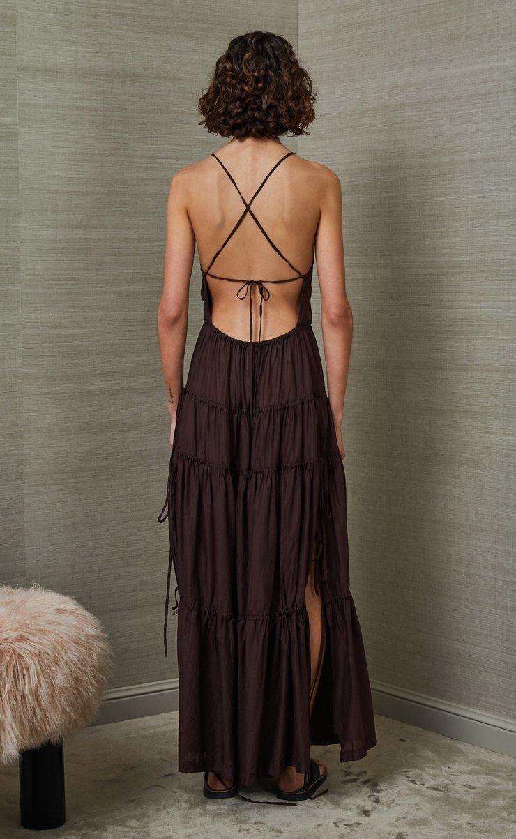 Bec & Bridge Carmen Maxi Dress Chocolate Brown Size 8 photo 3