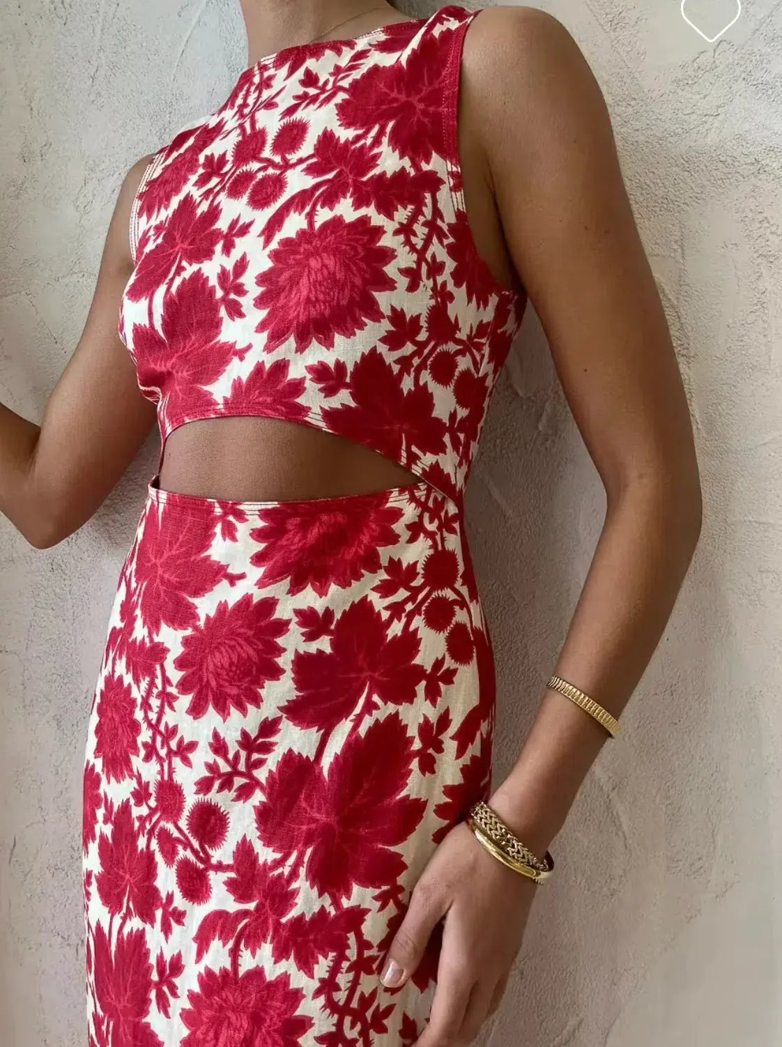 Sir the Label Cinta Cut Out Midi Dress in Valentina Floral Print Size 8 photo 2