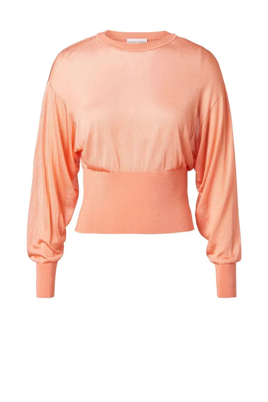 Scanlan Theodore Gloss Knit Sweater and Pleated Skirt Set Orange Size 6 photo 5