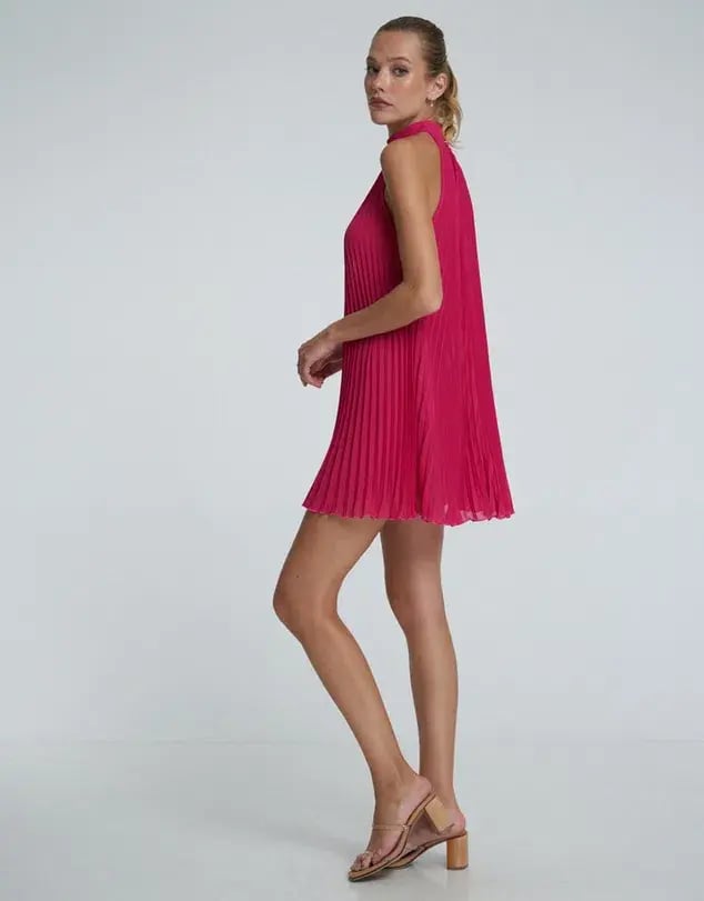 L'idee Amour Mini Dress Fuchsia Crepe Size AU 10 photo 2