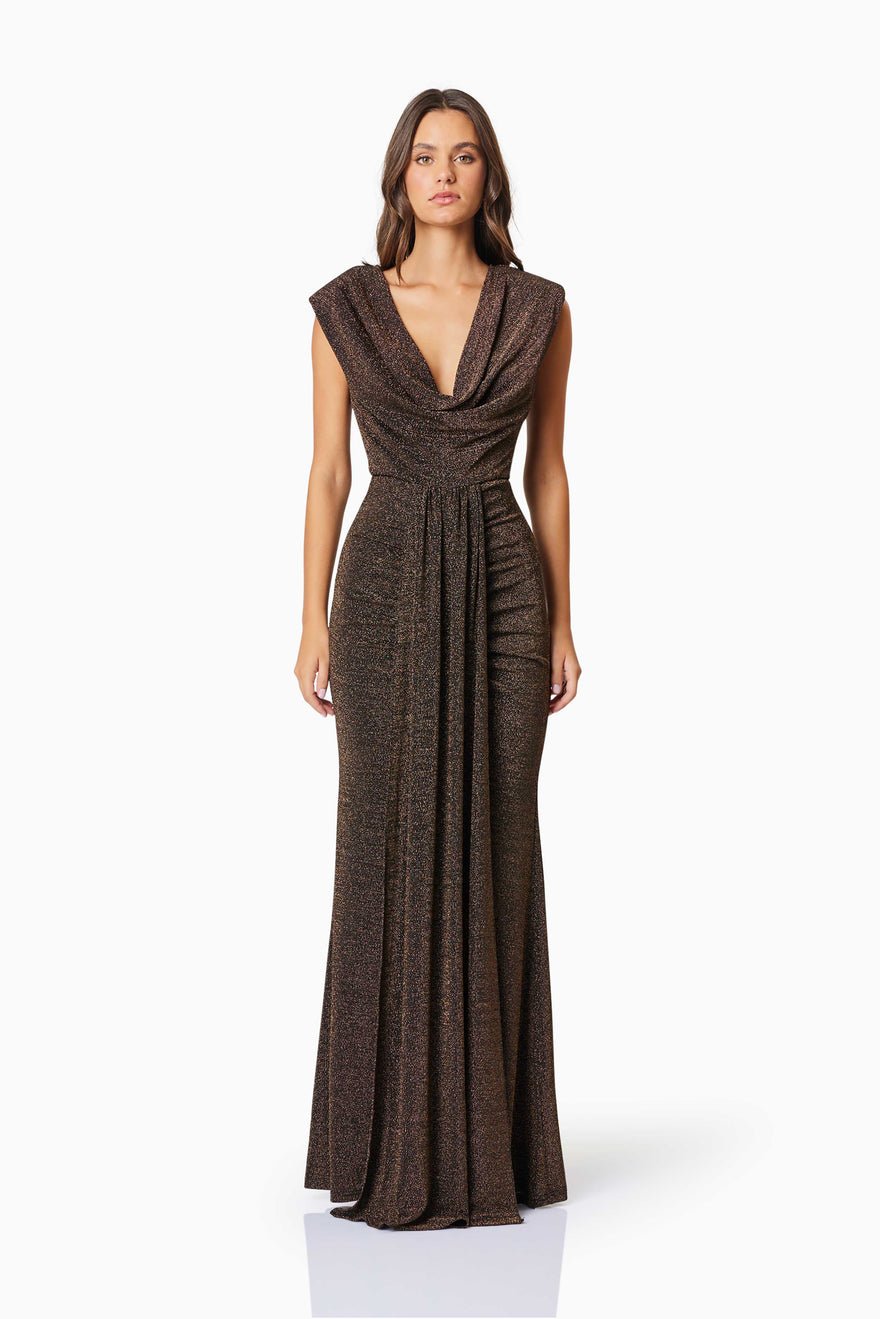 Elliatt Nalani Maxi Dress - Black/Gold photo 3