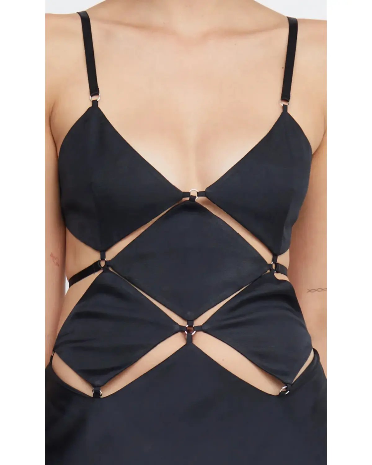 Bec & Bridge Diamond Days Strap Maxi Dress Black Size AU 6 photo 3