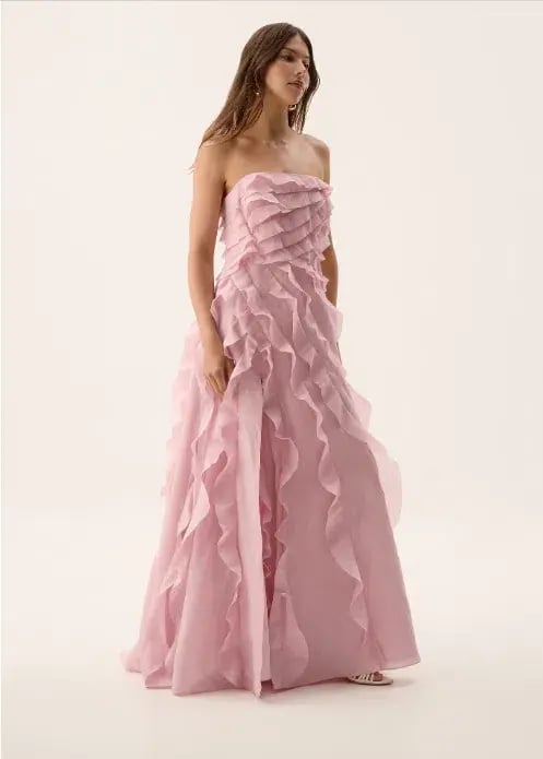 Aje Allairie Maxi Gown - Chalk Pink photo 2