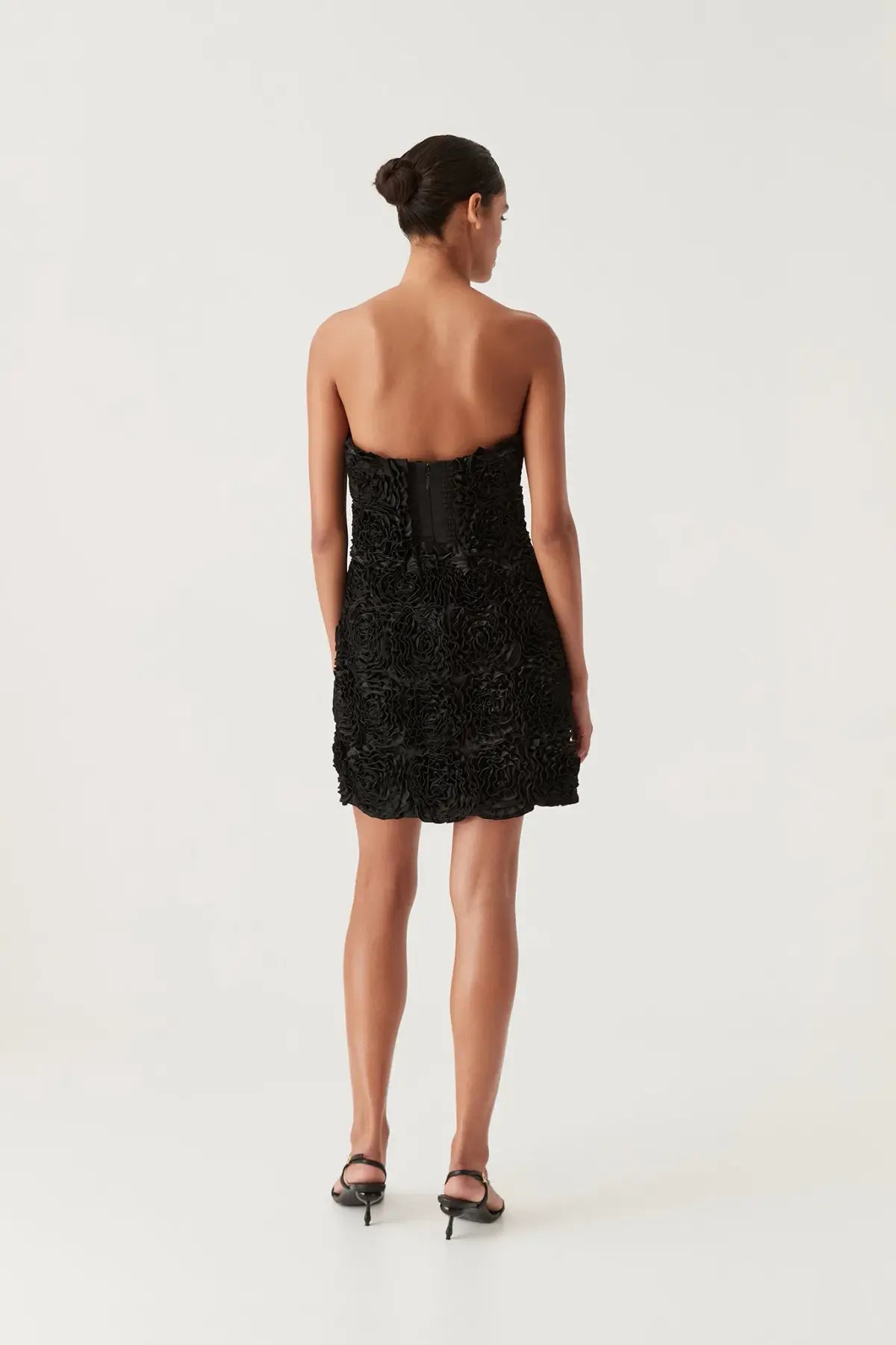 Aje Gazer Rosette Mini Dress Black Size 8 photo 2