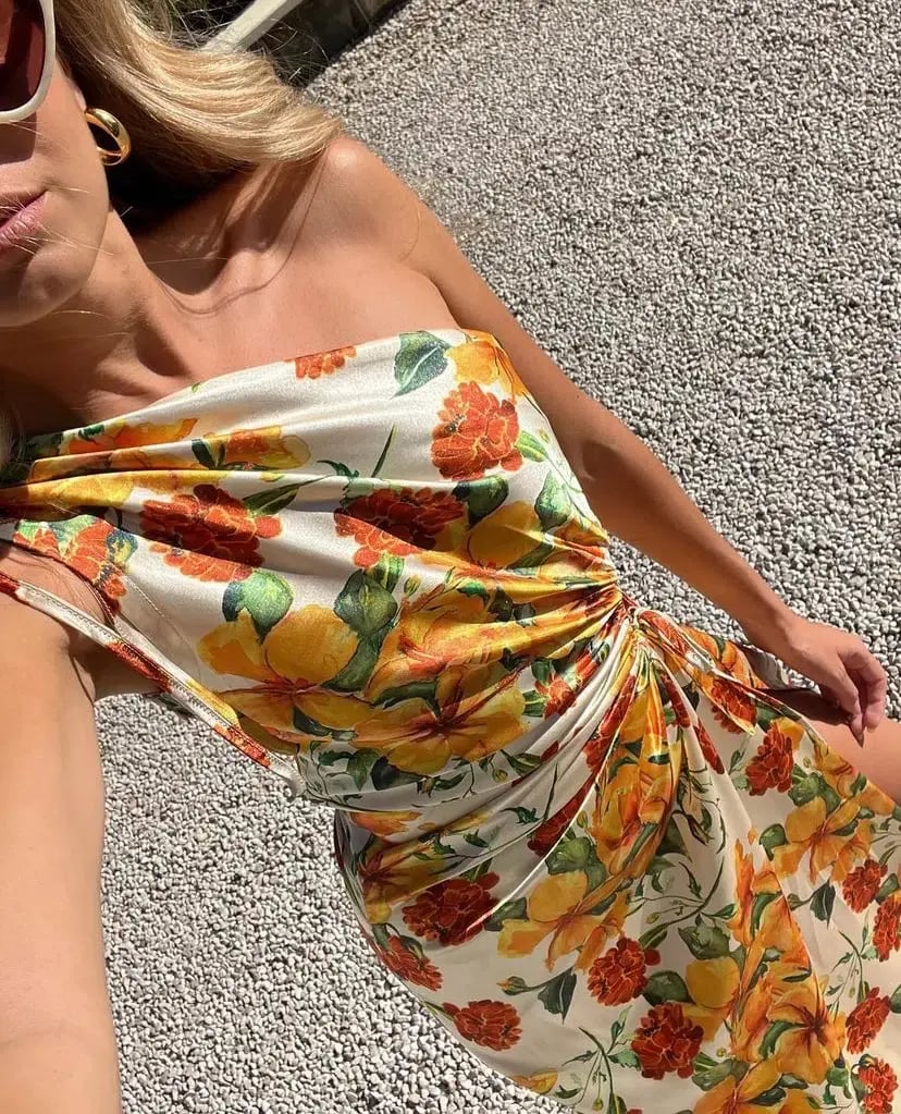 Sonya Moda Nour Yarden Floral Maxi Dress Print Size 6 photo 3