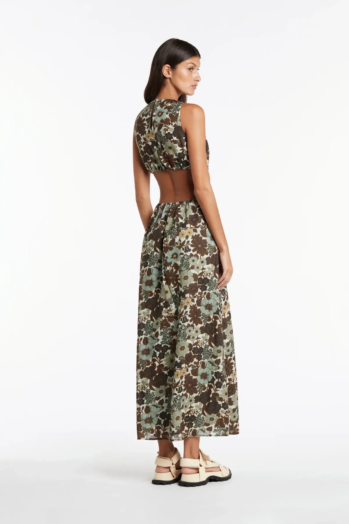 Sir the Label Constantine Cut Out Midi Dress Floral Size AU 8 / US 1 photo 3