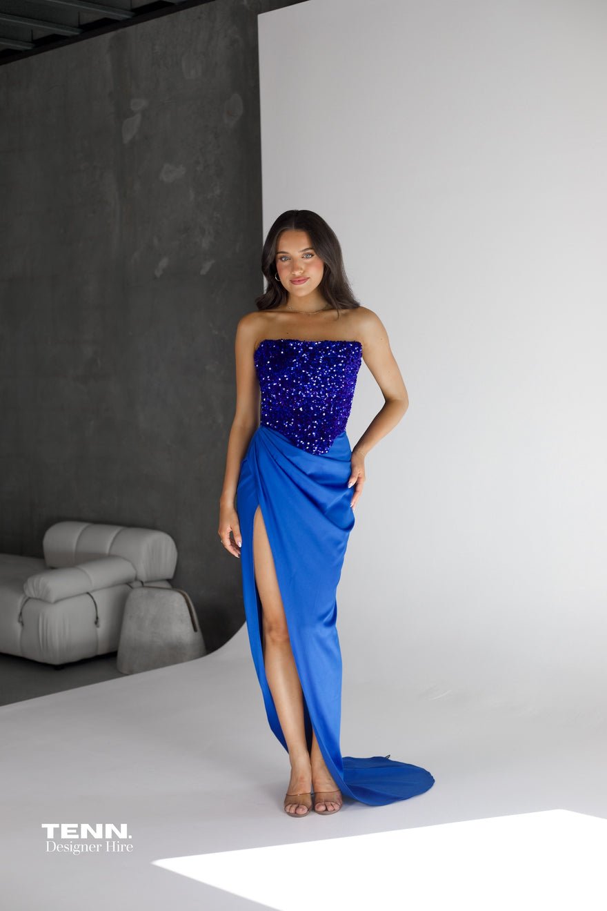 Lia Stublla Diour Embellished Gown - Cobalt Blue photo 4