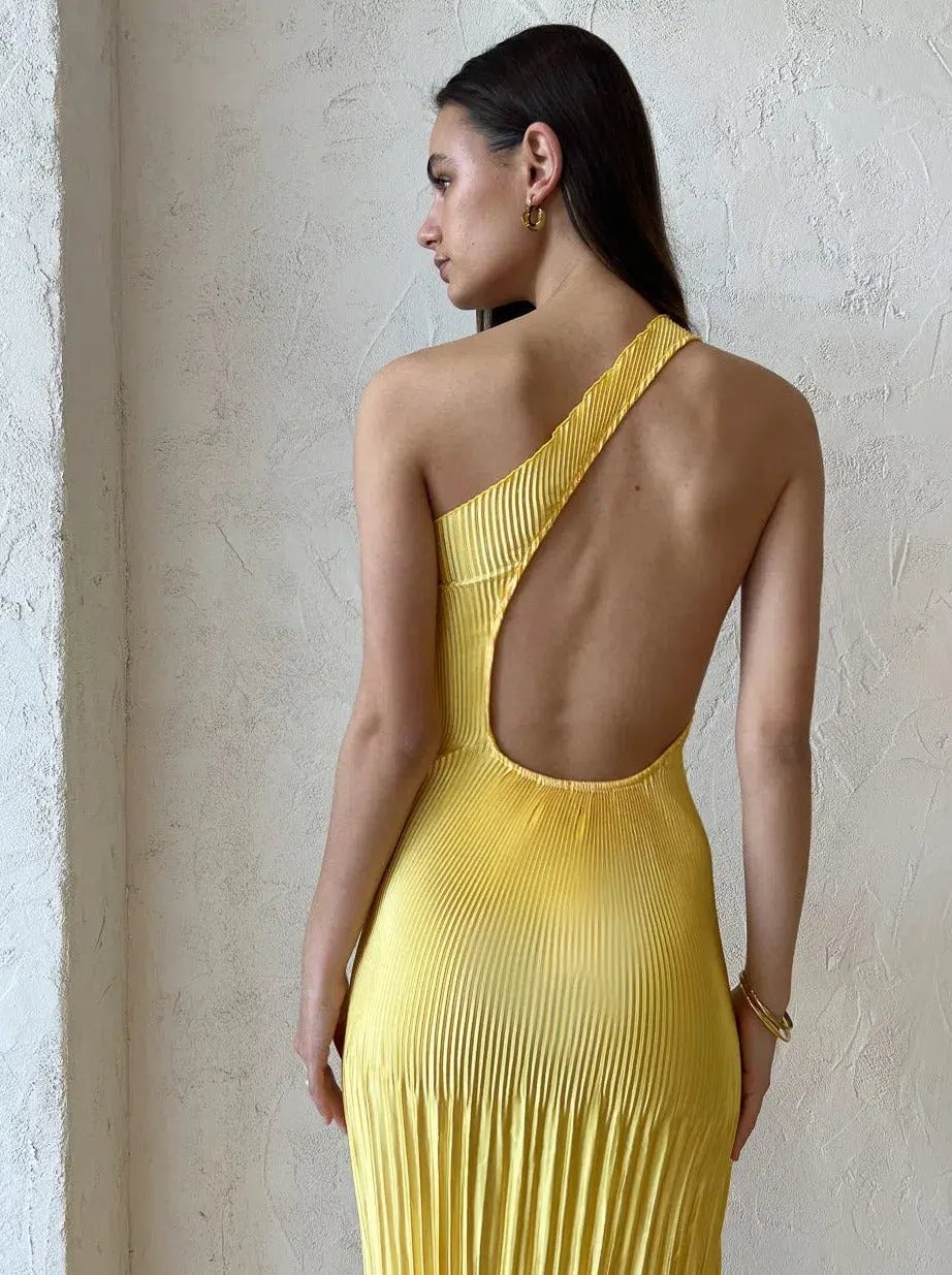 Lidee Naomi Gown Canary Yellow Size 8 photo 3