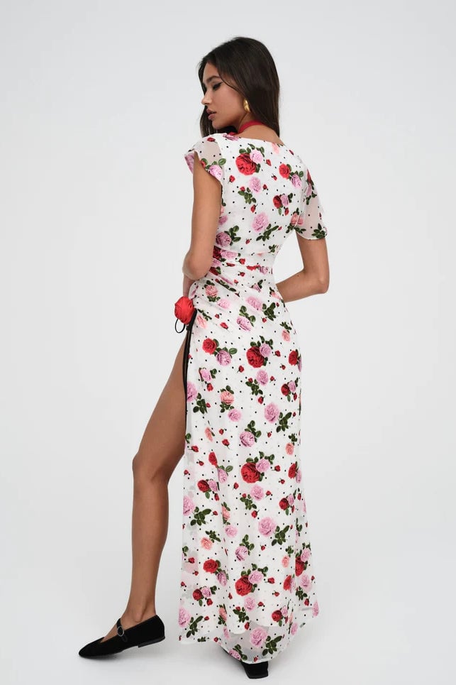 FOR LOVE & LEMONS MAYBELLE MAXI DRESS - WHITE MULTI photo 3