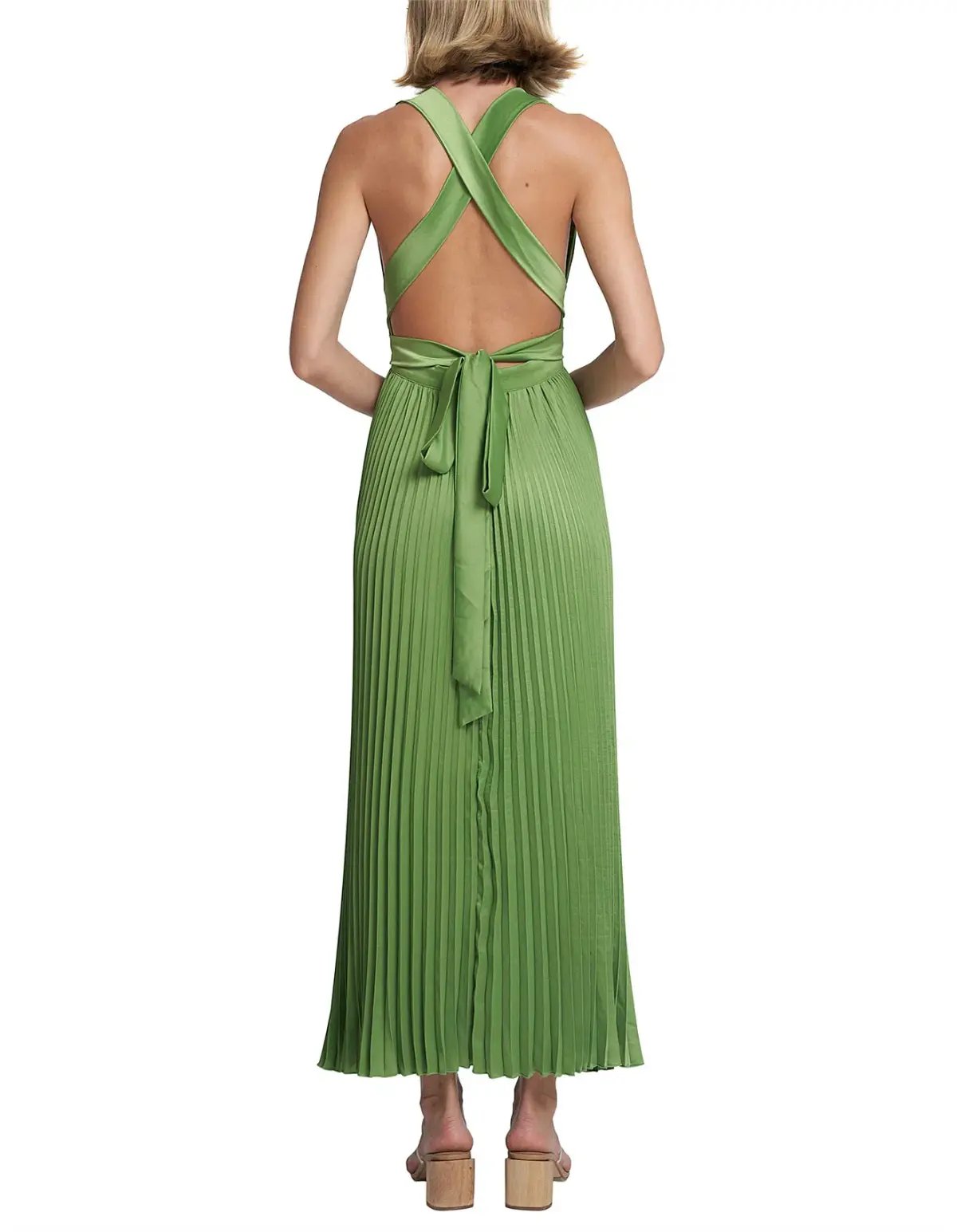 L'Idee Moderniste Split Gown Green Size 14 photo 3