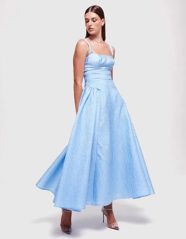 Rachel Gilbert Sophy Strap Midi Dress in Blue Size 4 / AU 14 photo 2