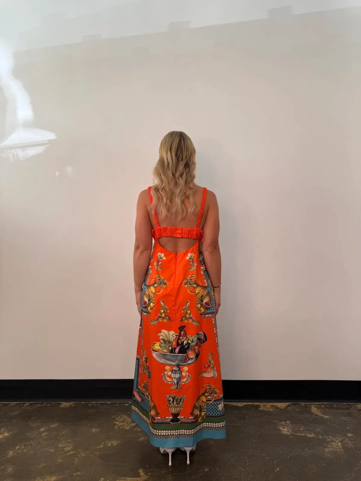 Alemais Rocco Midi Dress in Orange Print Size AU 14 photo 2
