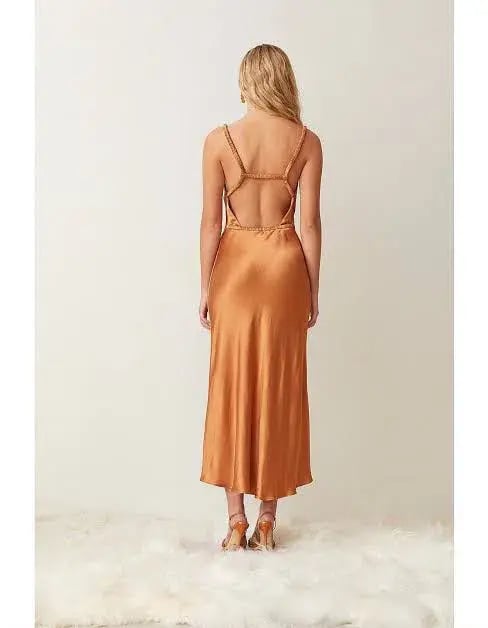 Bec & Bridge Lani Midi Dress Caramel Size 6 photo 2