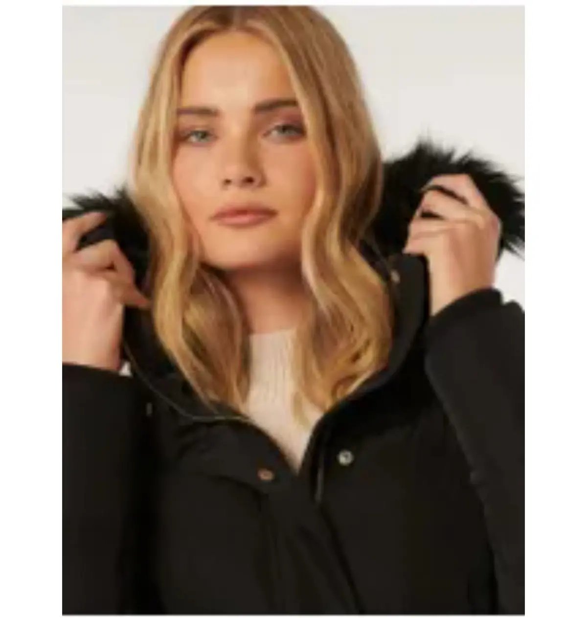 Ariana Belted Puffa Jacket Black Size 16 photo 3