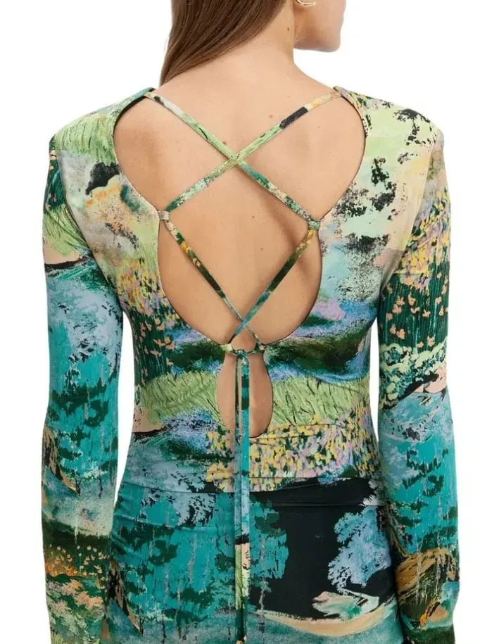 Cue Dreamscape Jersey Midi Dress Multi Size AU 12 photo 4
