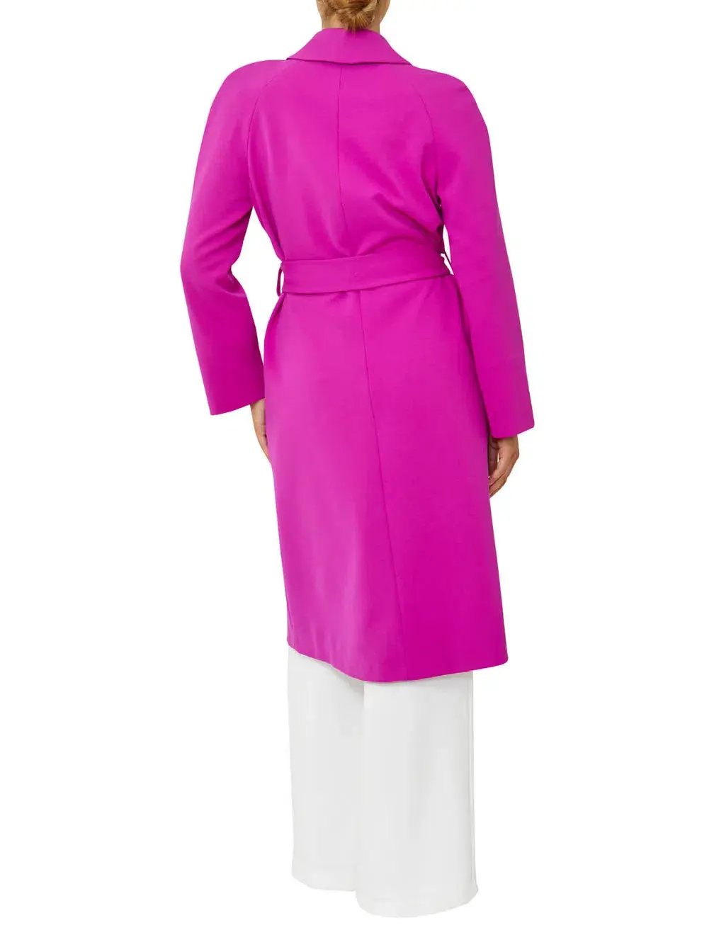 Anthea Crawford Pink Crepe Trench Coat Size 10 photo 2