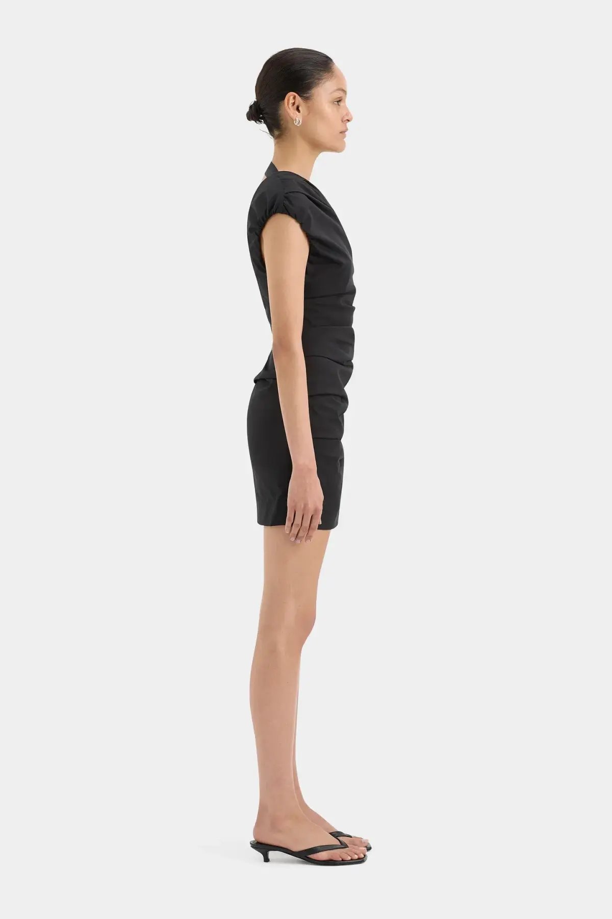 Sir the Label Azul Gathered Mini Dress Black Size 8 photo 3
