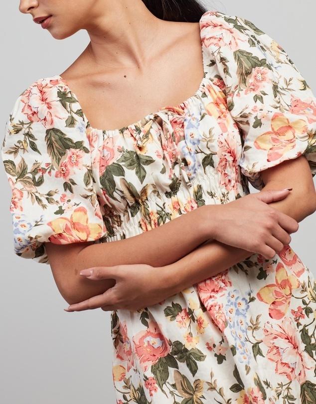 Faithfull the Brand Nikoleta Mini Dress Floral Size 10 photo 4