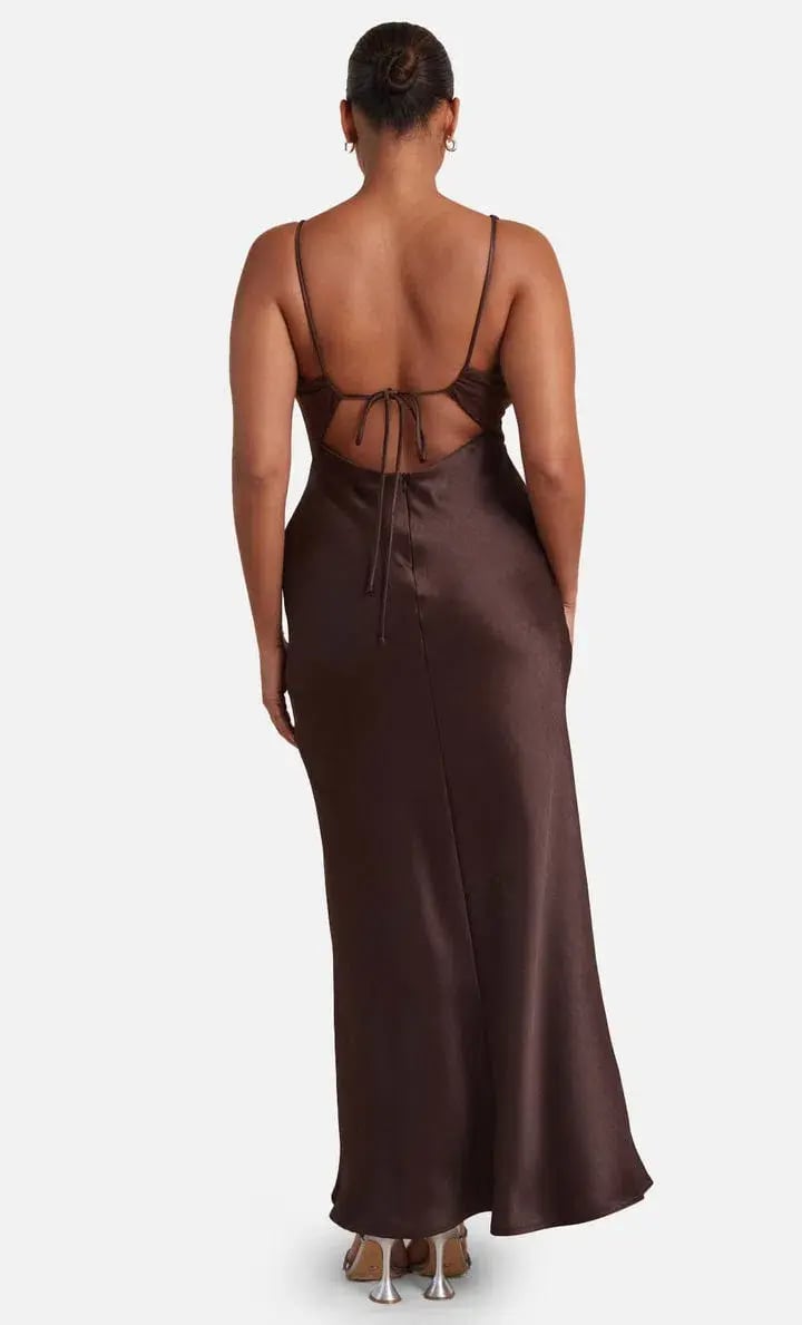 Bec & Bridge Julieta V Maxi Dress Brown Size 8 photo 2