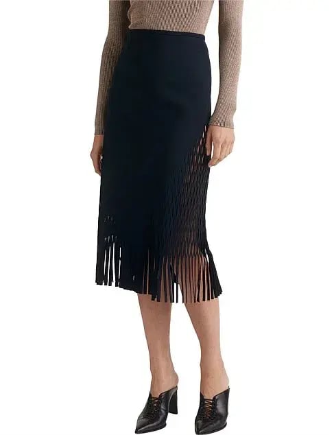 Dion Lee Triangle Perf Skirt Black Size 12 photo 2