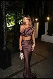 Effie Kats Perez Top & Skirt - Chocolate Size 8/Small photo 2