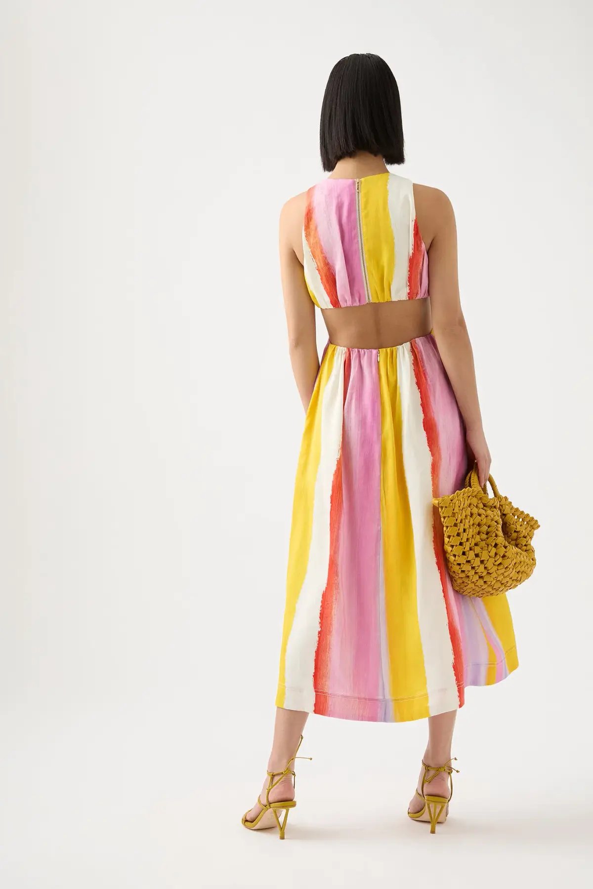 Aje Imagination Cut Out Midi Dress Multi Size 10 photo 2