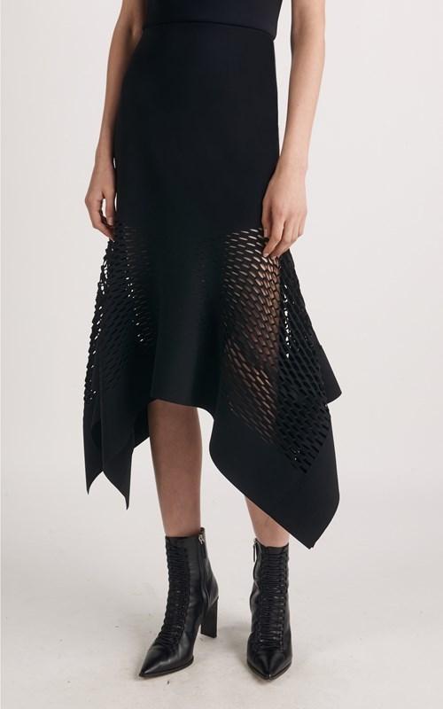Dion Lee - Honeycomb Drape Perf Dress Black size 6 photo 4