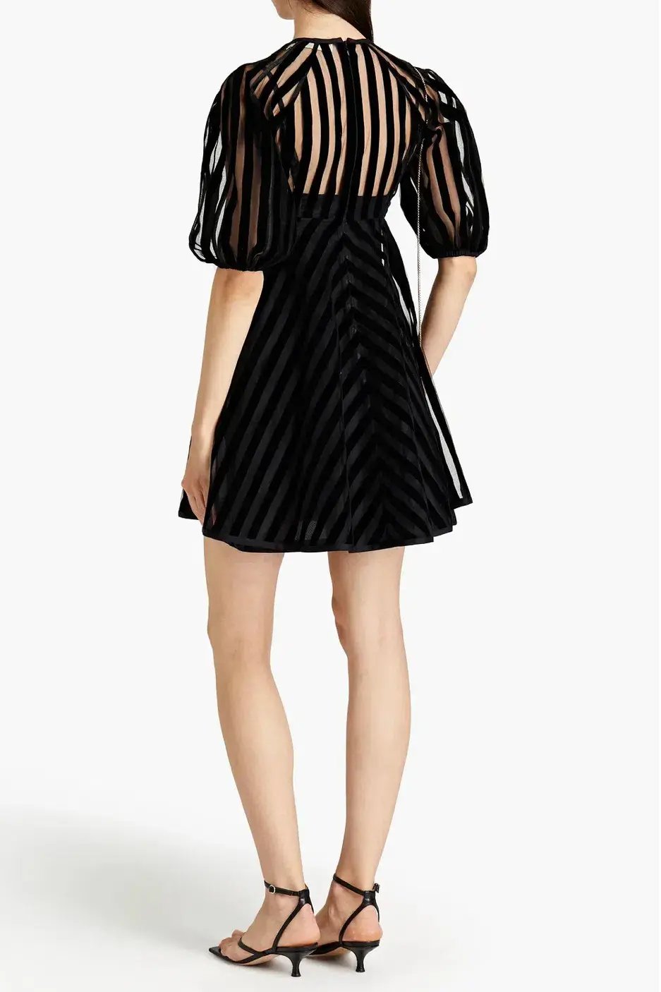 Zimmermann Striped Mini Dress Black Size 0/Au 8 photo 2