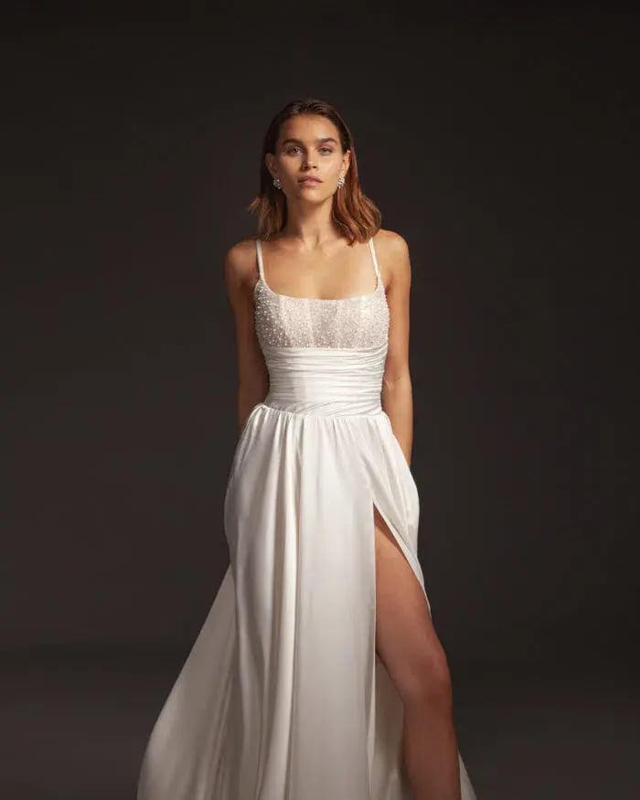 Galia Lahav Tammy Dress White Size 14 photo 2