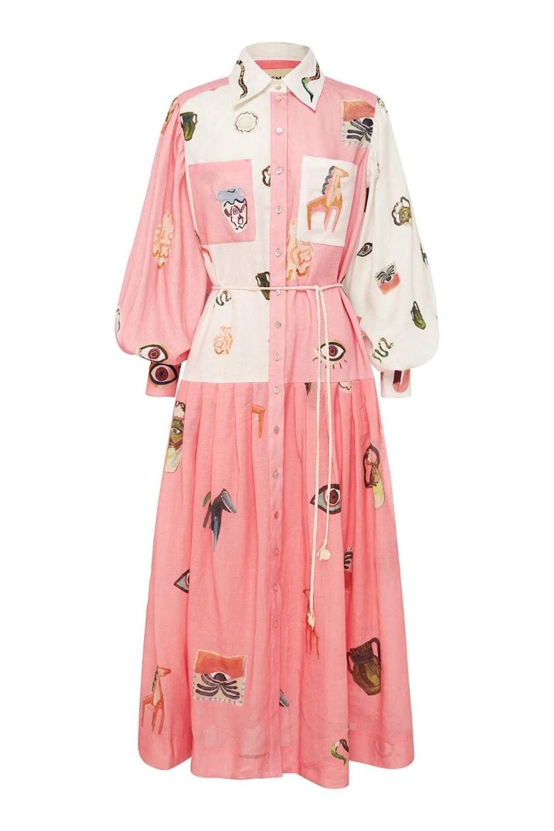 Alemais Cleo Patchwork Shirtdress Dress photo 2