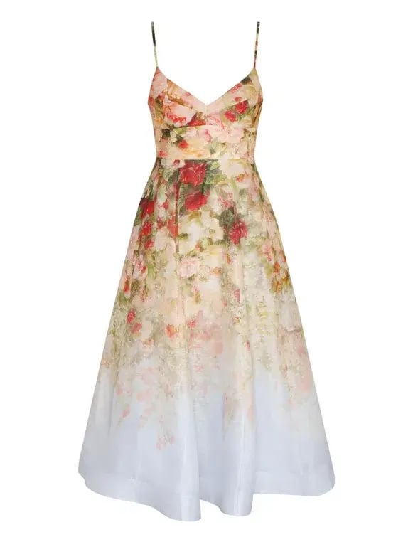 Zimmermann The Luminosity Picnic Dress in Rosy Garden Print Size 1/Au 10 photo 4