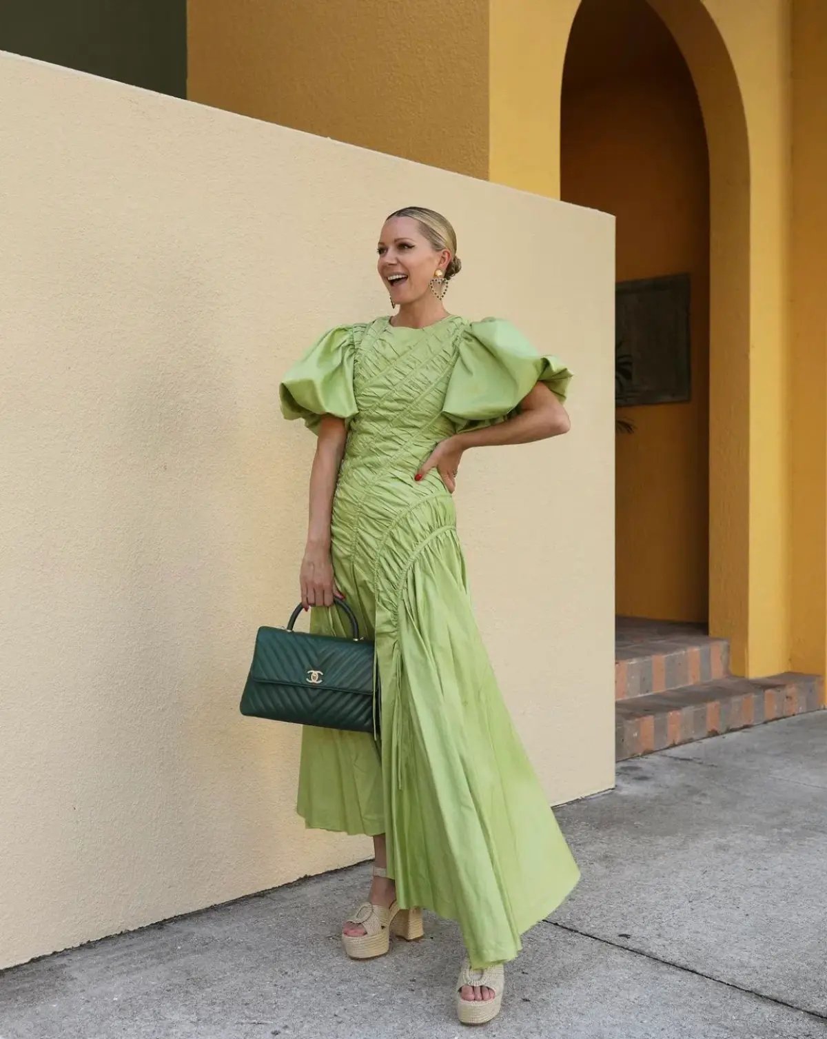 AJE SIREN DRAWSTRING MIDI DRESS photo 5