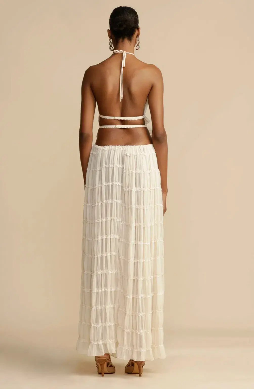 Arcina Ori Juliette Halter and Skirt Set Warm Cream in Size S / AU 8 photo 3