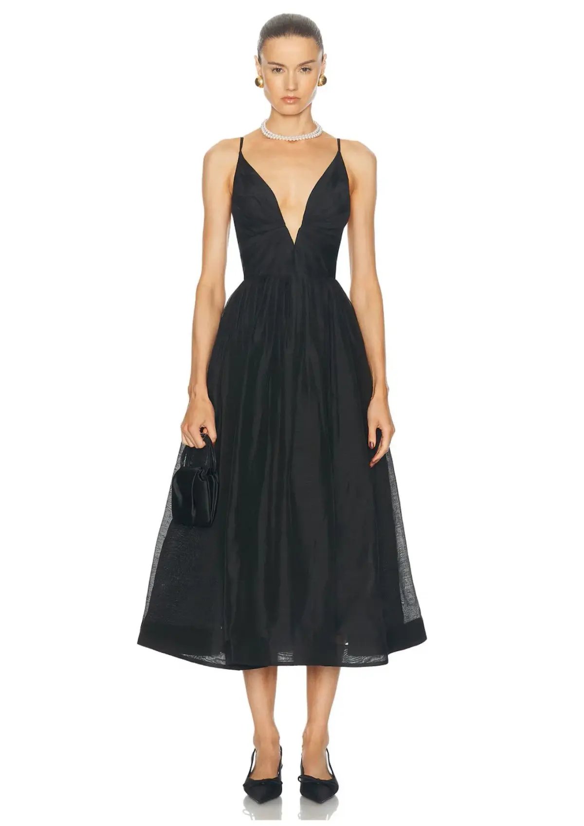 Zimmermann Illustration V Neck Midi Dress Black Size 1 / AU 10 photo 5