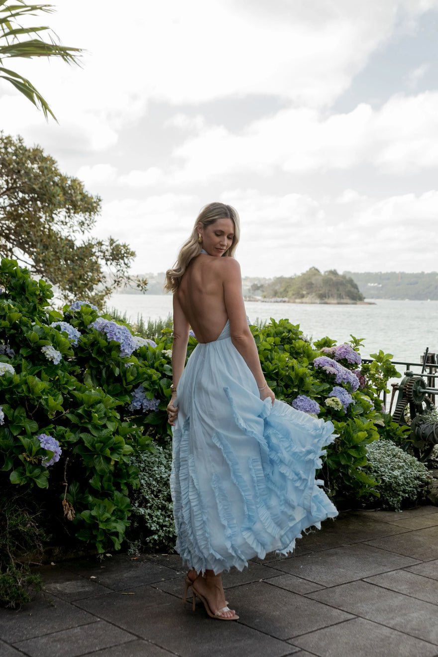 Aje Hilma Frill Maxi Halter Dress photo 2