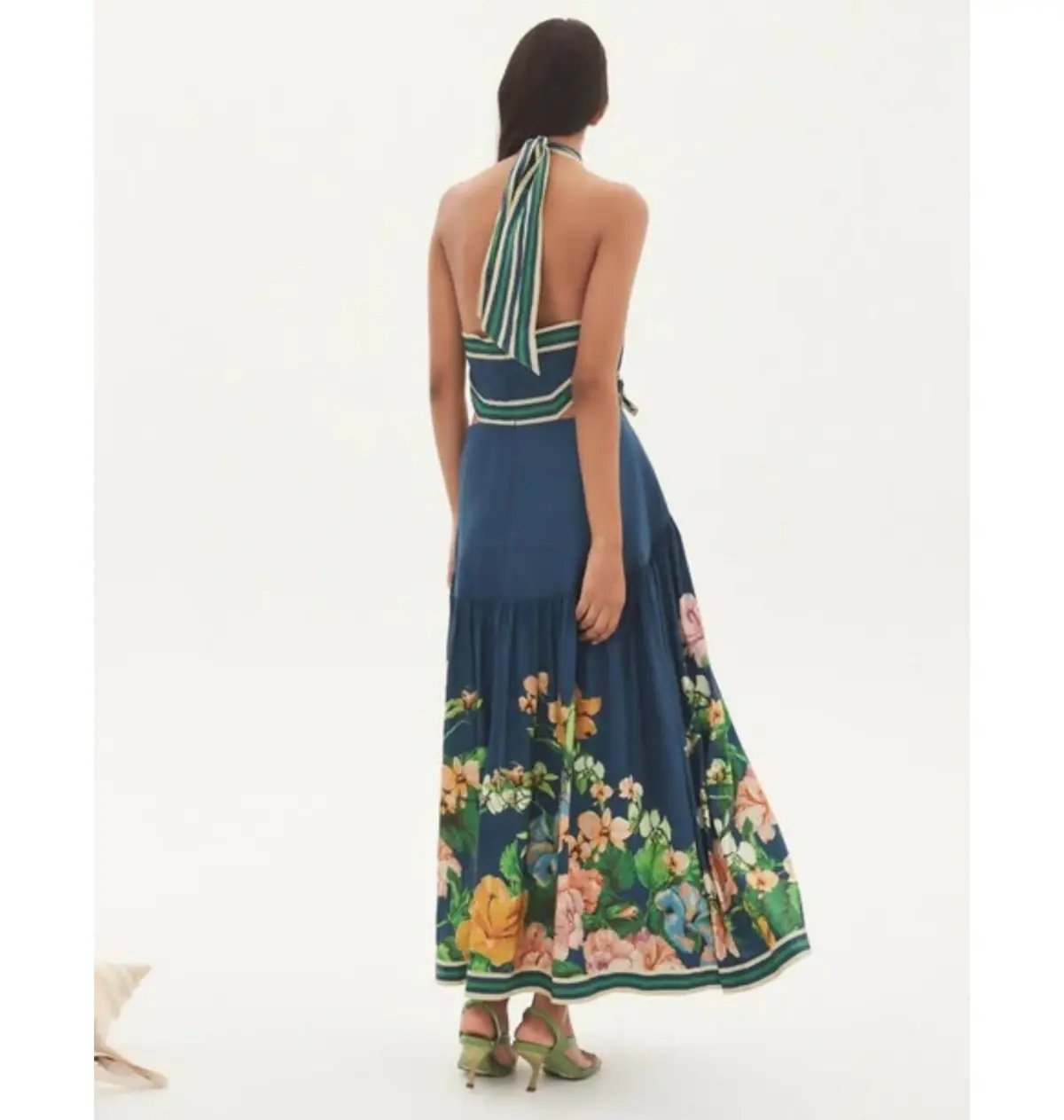 Alemais Lyla Halter Midi Dress Royal Blue Size AU 4 photo 2