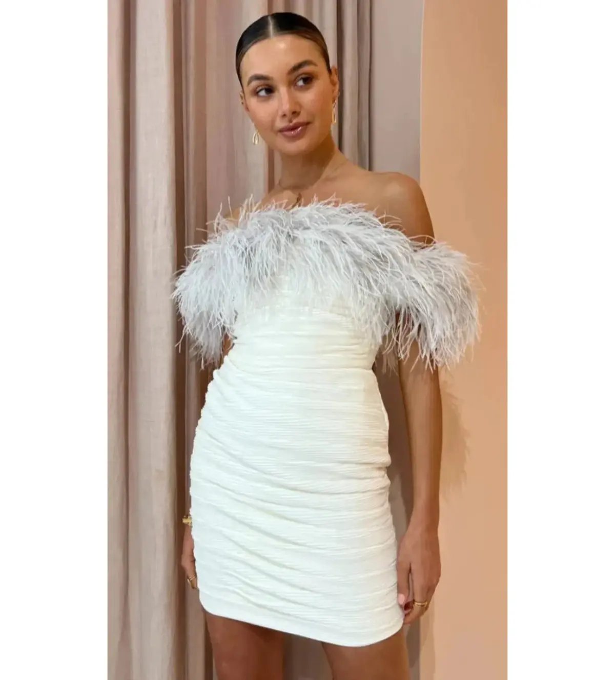 Rachel Gilbert Zion Mini Dress White Size AU 6 photo 2