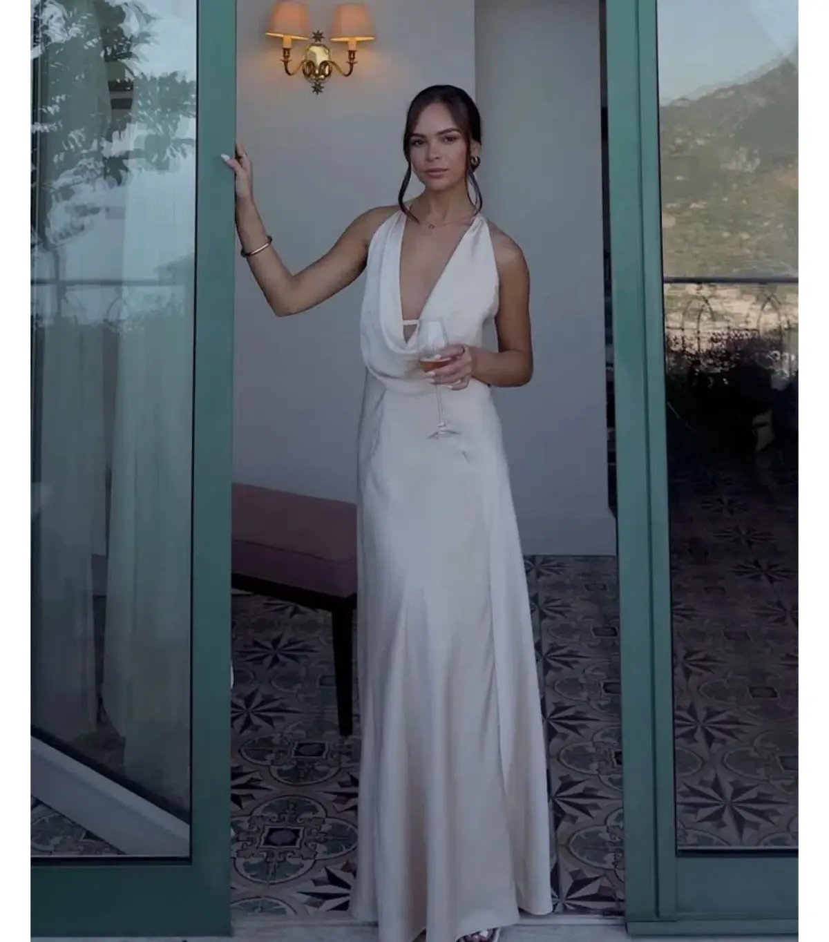 Manning Cartell Charmed Cowl Slip Maxi Dress Champagne Size AU 8 photo 5