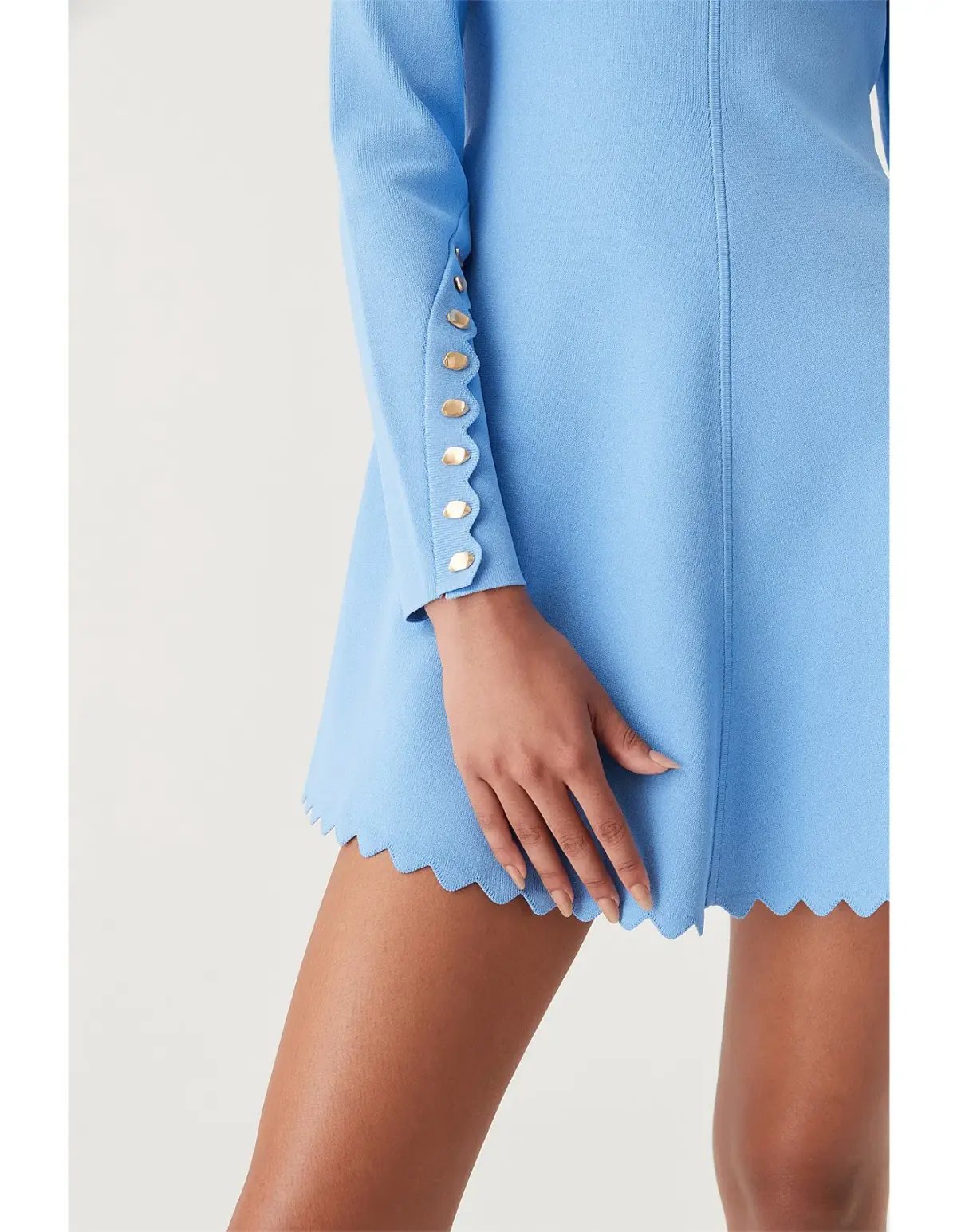 Aje Harmony Knit Mini Dress in Mist Blue Size AU 8 photo 4