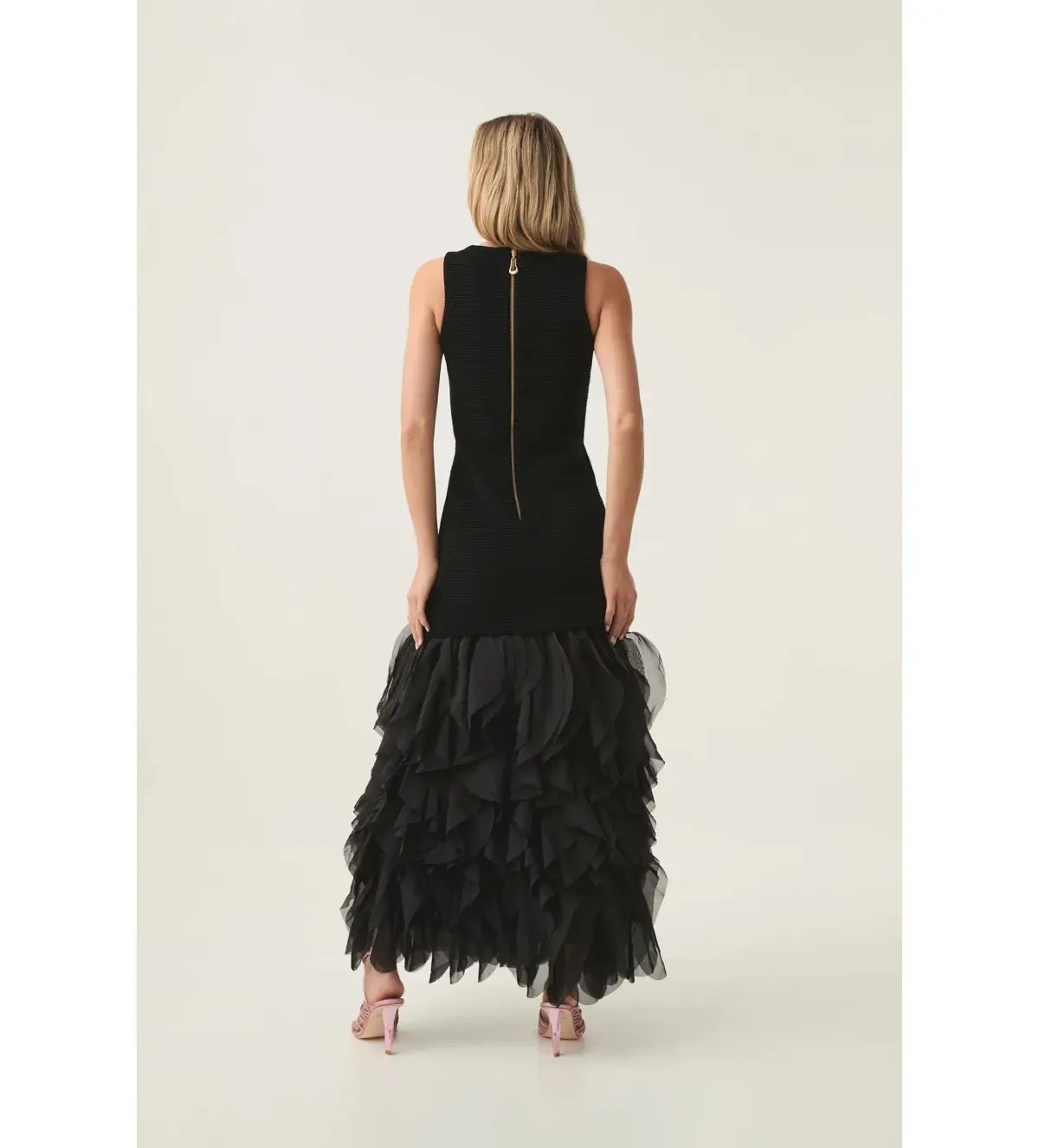 Aje Elations Knit Maxi Dress Black Size AU 8 photo 3
