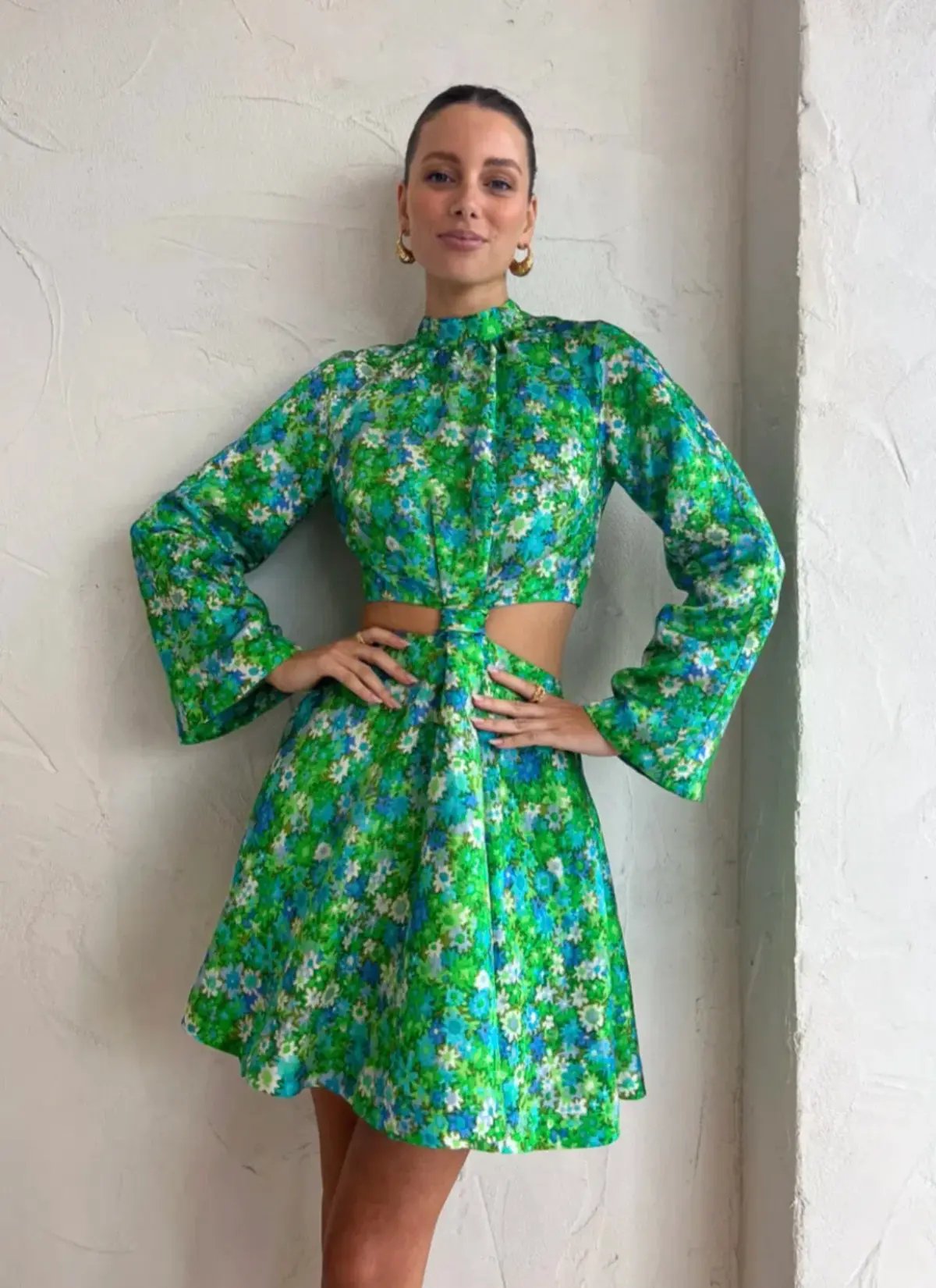 Alemais Cassandra Cut Out Mini Turquoise Size AU 8 photo 3
