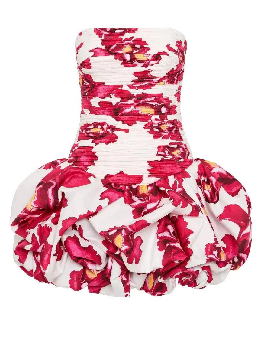 Aje Violette Bubble Hem Mini Dress Boldly Blooming Size 10 photo 6