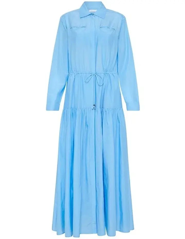 Sass & Bide The Weather Shirt Dress Sky Blue Size 14 photo 5