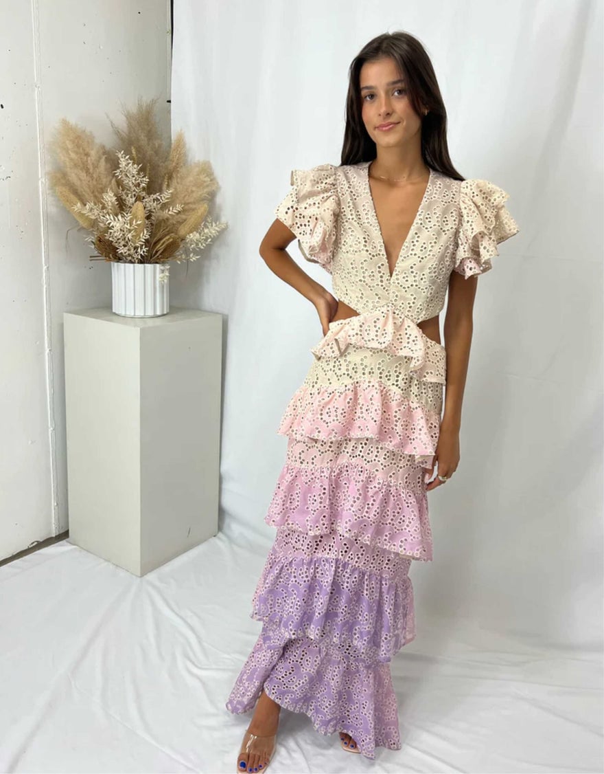 Elliatt Vacation Maxi Dress, Lilac Ombre photo 2
