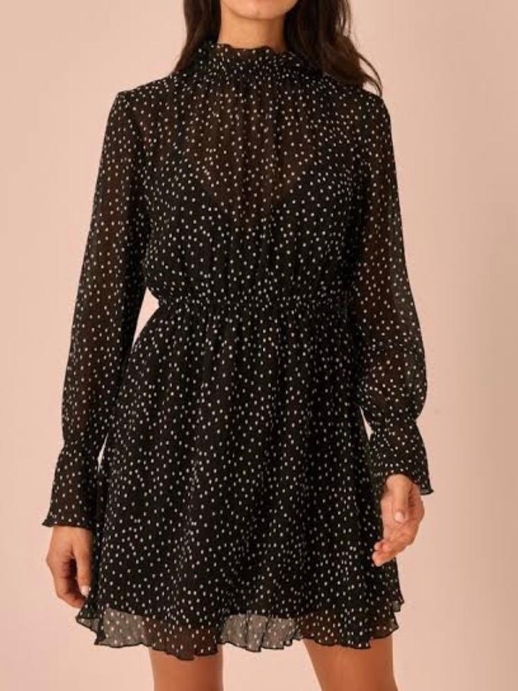 The Fifth Label Assemblage Long Sleeve Mini Dress Black Size 8 photo 2