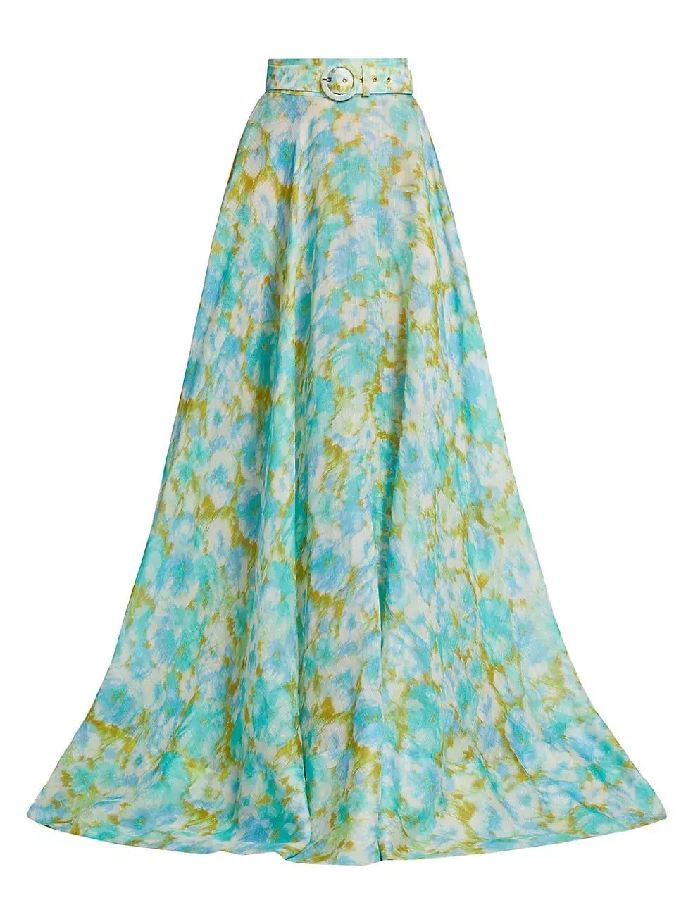 Zimmermann High Tide Twist Crop Bodice And Skirt Set Aqua Ikat Size 1/Au 10 photo 3