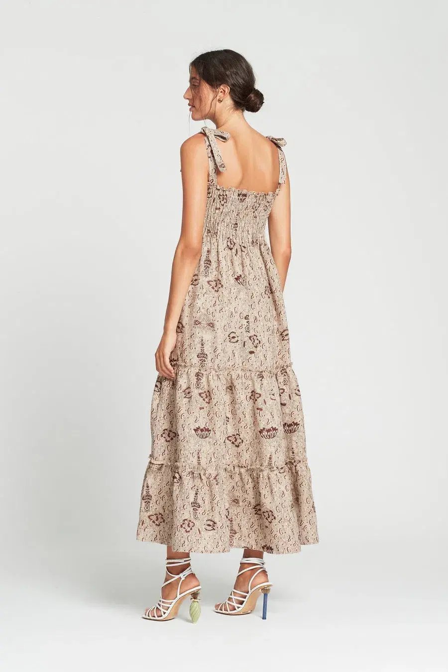Sir The Label Stella Tiered Maxi Dress Brown Size 12 photo 2