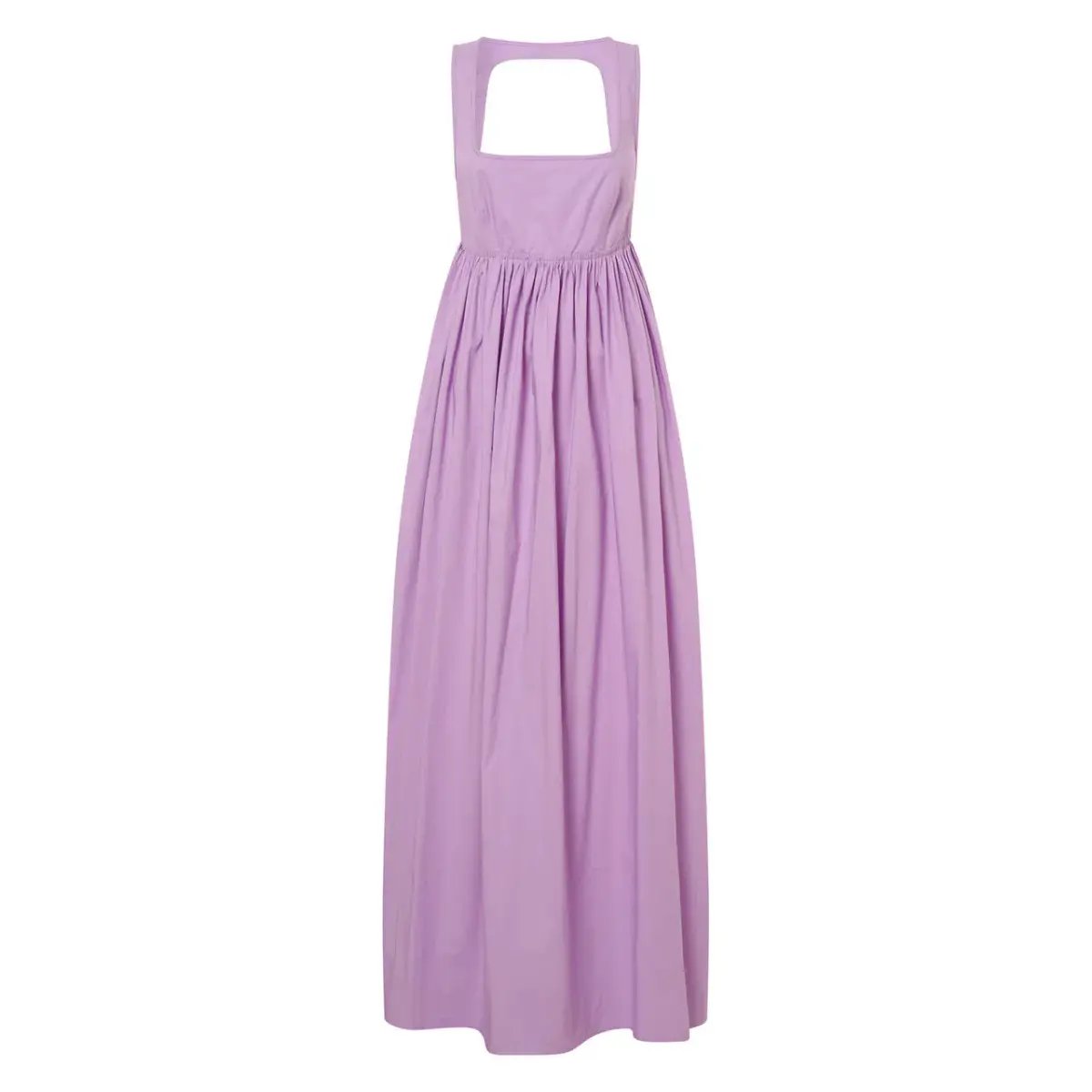 OROTON Strappy Open Back Poplin Maxi Sundress in Wisteria Purple Size 6 photo 6